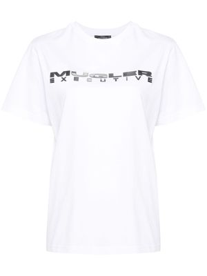 Mugler Executive logo-print T-shirt - White