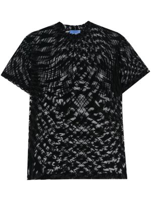 Mugler flocked star-print t-shirt - Black