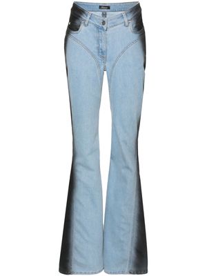 Mugler gradient-effect flared jeans - Blue