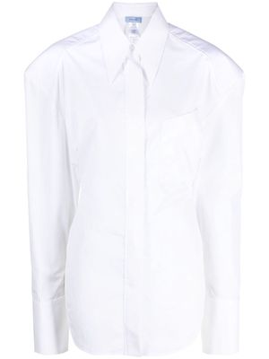 Mugler open-back cotton shirt - White