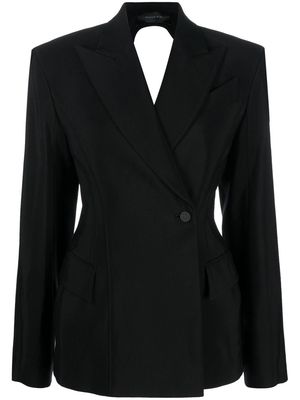 Mugler open-back tailored blazer - Black