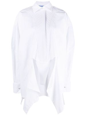 Mugler poplin body shirt - White