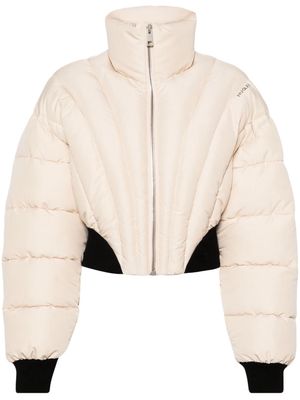 Mugler quilted puffer jacket - Neutrals