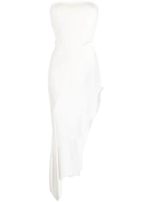 Mugler semi-sheer cut-out dress - White