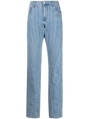Mugler Snow Spiral baggy jeans - Blue