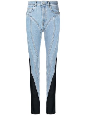 Mugler Spiral skinny jeans - Blue