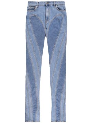 Mugler Spiral straight-leg jeans - Blue