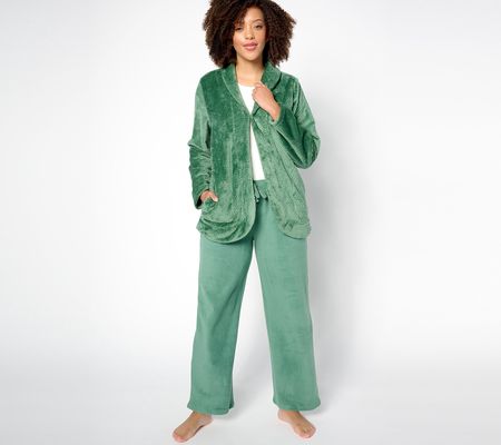 MUK LUKS Dimple Plush Topper & Straight Leg Lounge Pant