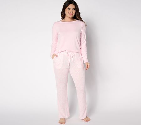 MUK LUKS Drop Shoulder and Straight Leg Hacci Set