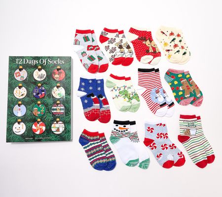 MUK LUKS Kid's 12 Days of Christmas Socks