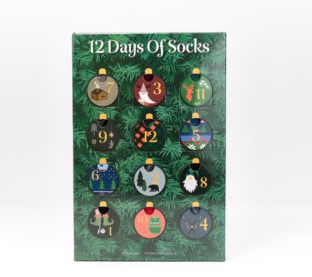 MUK LUKS Men's 12 Days of Christmas Socks