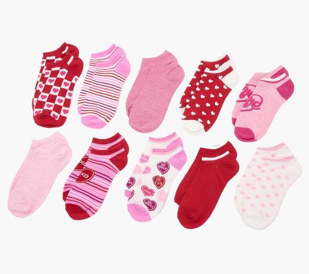 MUK LUKS Set of 10 Valentine's Day Socks