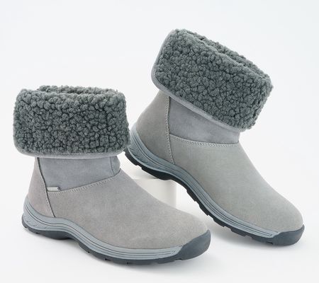 Muk Luks Suede Cuffed Winter Boots - Asher
