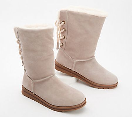 Muk Luks Water Repellent Suede Mid Winter Boots Ziggy Rodeo
