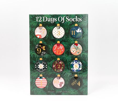 MUK LUKS Women's 12 Days of Christmas Socks