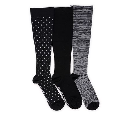 MUK LUKS Women's Compression Sock Set - 3 Pair