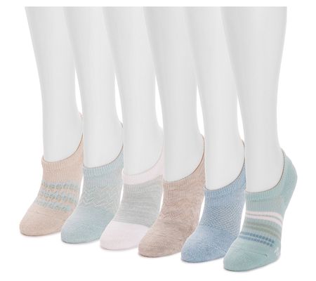 MUK LUKS Women's No-Show Sock Set - 6 Pair