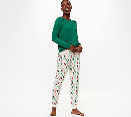 MUK LUKS Women's Tall Butter Knit Matching Pajama Set
