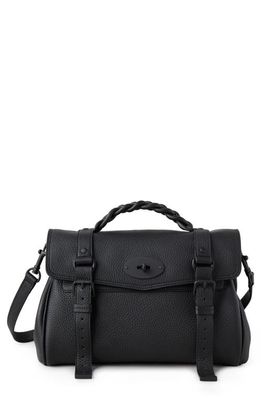 Mulberry Alexa Heavy Grain Leather Top Handle Bag in Black