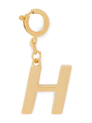 Mulberry Alphabet H polished-finish keyring - Gold