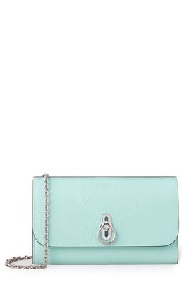 Mulberry Amberley Leather Clutch in Acrylic Green