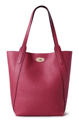 Mulberry Bayswater Heavy Grain Leather North/South Tote in Wild Berry