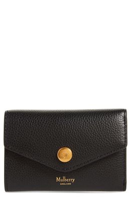 Mulberry Bifold Leather Card Case in A100 Black