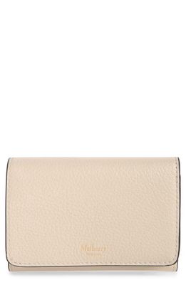 Mulberry Continental Leather Trifold Wallet in Chalk