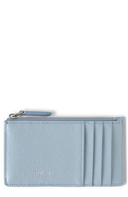 Mulberry Continental Zip Leather Card Holder in Poplin Blue