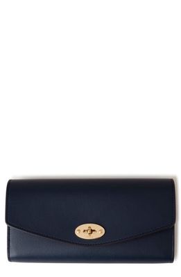Mulberry Darley Leather Continental Wallet in Night Sky