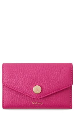 Mulberry Folded Leather Wallet in Mulberry Pink