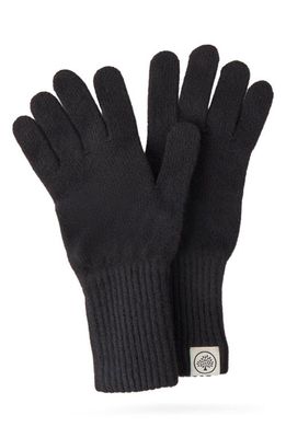 Mulberry Lambswool & Cashmere Knit Gloves in Black