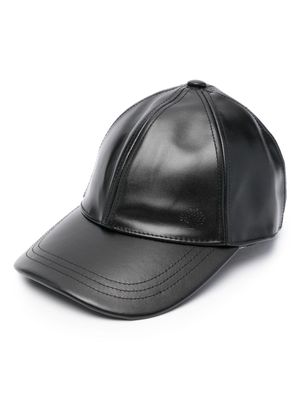 Mulberry leather baseball cap - Black