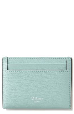 Mulberry Leather Card Case in Acrylic Aqua