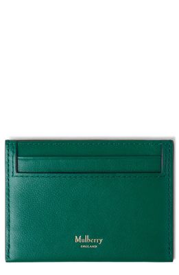 Mulberry Leather Card Case in Malachite