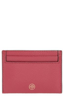 Mulberry Leather Card Case in Wild Berry