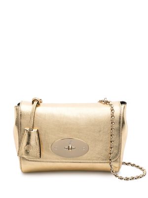 Mulberry Lily metallic-leather shoulder bag - Gold