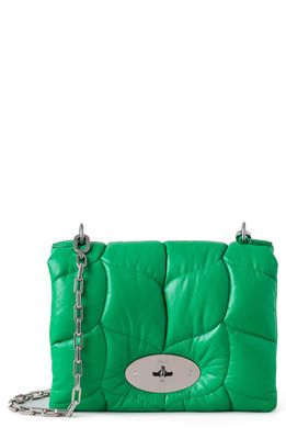 Mulberry Little Softie Quilted Leather Crossbody Bag in Lawn Green