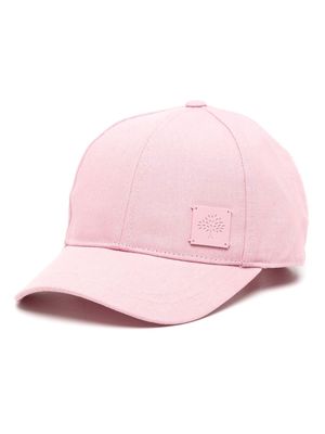 Mulberry logo-patch cotton cap - Pink