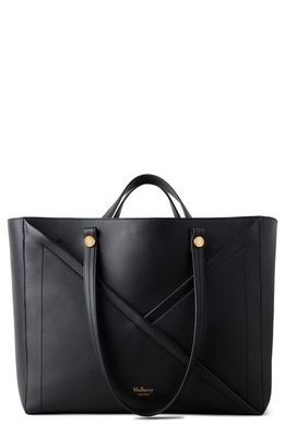 Mulberry M Double Handle Leather Tote in Black