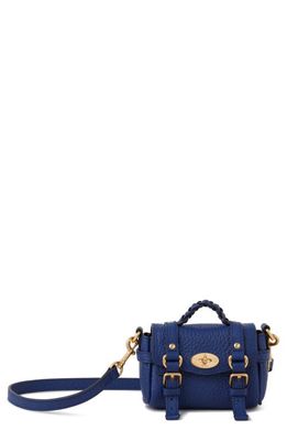 Mulberry Micro Alexa Leather Crossbody Bag in Pigment Blue
