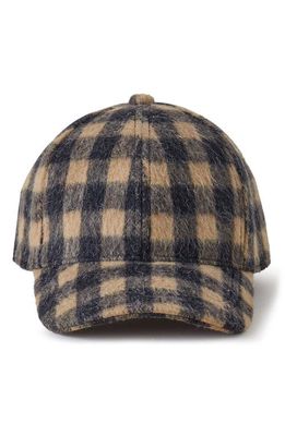 Mulberry Plaid Baseball Cap in Maple/Charcoal