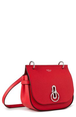 Mulberry Small Amberly Grained Leather Satchel in Lancaster Red
