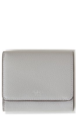 Mulberry Small Leather French Wallet in Pale Grey