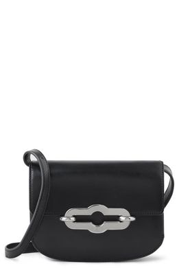 Mulberry Small Pimlico Super Luxe Leather Crossbody Bag in Black-Silver
