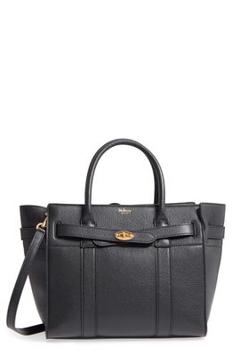 Mulberry Small Zipped Bayswater Leather Satchel in Black