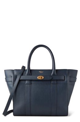 Mulberry Small Zipped Bayswater Leather Satchel in Night Sky