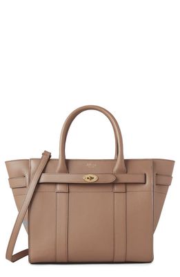 Mulberry Small Zipped Bayswater Leather Satchel in Sable