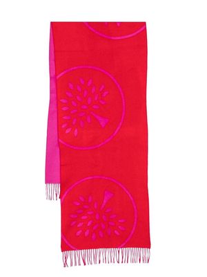 Mulberry tree-print scarf - Red