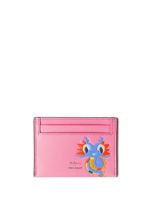 Mulberry x Mira Mikati dragon-print leather cardholder - Pink